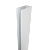 Matt White Fixed Frameless Shower Screen Radius Corner Fixed Panel with Extended Dry Glaze U Channels
